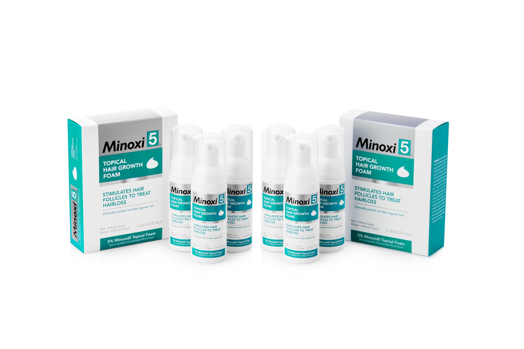 Minoxi5 Minoxidil Foam , 6 PACK